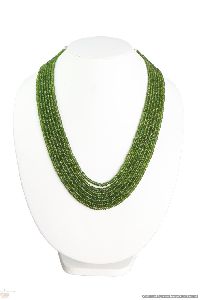 Chrome Diopside Faceted Roundel Beads Necklace