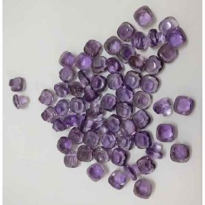 NATURAL AMETHYST GEMSTONE MASHROOM SHAPE BRIOLLET CUT STONES