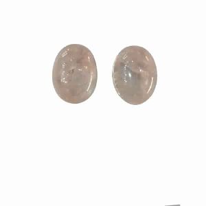 Natural Morganite Gemstone Oval Shape Cabs Pair Loose Stone