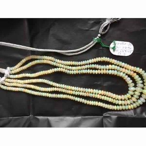 NATURAL OPAL GEMSTONE FACETED PATSAN CUT ROUNDEL BEADS NECKLACE