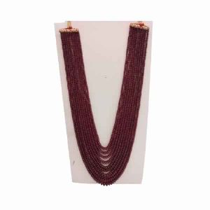 Natural Ruby Gemstone Roundel Stone Beads 10 Strings Necklace