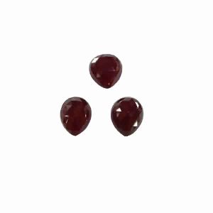 Natural Ruby Glass Filled Gemstone Pear Shape Rose Cut Cabs Loose Stone LGS73