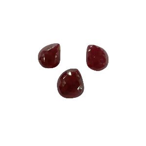 Natural Ruby Glass Filled Gemstone Rose Cut Cabs Fancy Shape Stones LGS77
