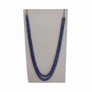 Natural Tanzanite Gemstone Roundel Beads 2 Strings Stone Necklace