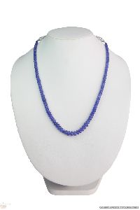 Tanzanite Faceted Roundel Beads Necklace