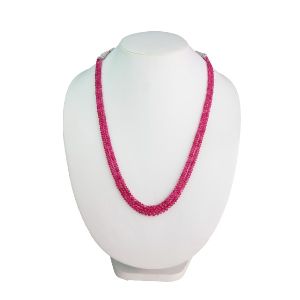 Tourmaline Rubylite Smooth Roundel Beads necklace