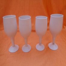Handmade clear crystal glass  goblet
