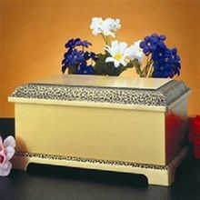 Beautiful Golden Scarlet Box Cremation Urn