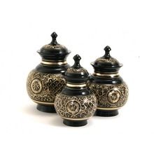 Gold And Black Brass Cremation Urn