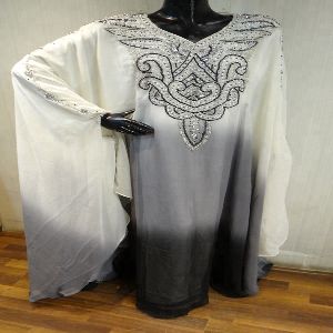 Lace Embroidery Plus Size Caftan