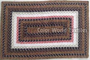 Tonal Rectangular Braided Mat