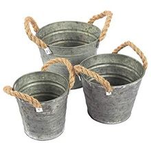 Garden Bucket with Rope Handles