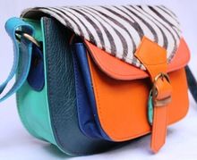 Colorful Real Leather Cross Body Sling bag
