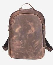 Grain Crazy Horse Genuine Leather laptop backpack Vintage Back Pack