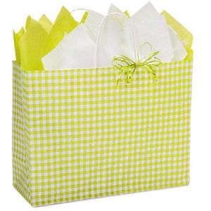 Checkered Paper Shopping Bags