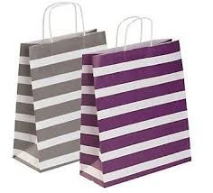 Striped Paper Shopping Bags