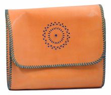 Genuine leather handmade purse