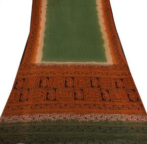 printed cotton saree