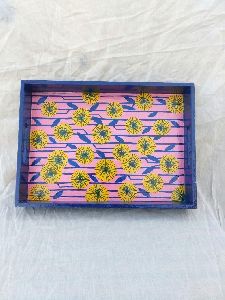 handpainted wooden tray