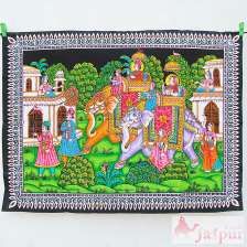Cotton Hindu Religious Small Wall Hanging Decor Tapestry-Craft Jaipur