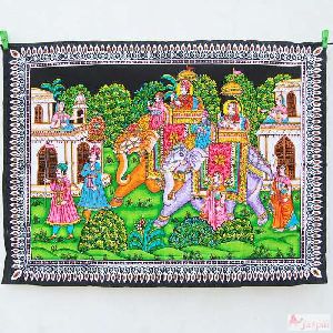 Cotton Hindu Religious Tapestry