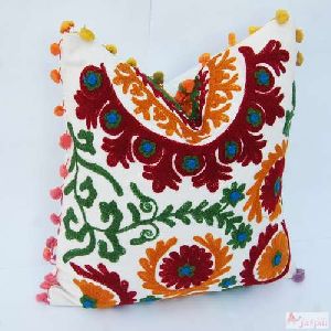 Cotton Pillow Cover Embroidery Suzani Floral Cushions