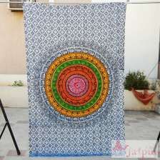 Elephant Mandala Printed Indian Cotton Wall Hanging Tapestry-Craft Jaipur