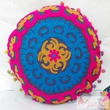 Handmade Decorative Cushion Cover Suzani Embroidered Pillow Cases-Craft Jaipur