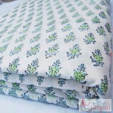 Handmade Floral White Running Cotton Clothing Fabric Voile-Craft Jaipur