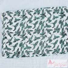 Handmade Flying Bird Printed Running Cotton Voile Fabrics-Craft Jaipur