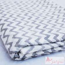 Handmade Zig Zag Block Printed Cotton Dressmaking Fabric-Craft Jaipur