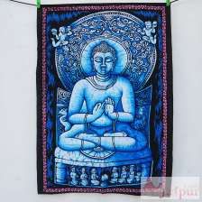 Meditation Buddha Hippie Poster Tapestry Wall Hanging Decor-Craft Jaipur