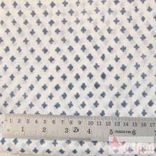 Small Floral Block Printed Cotton Indian Natural White Fabric-Craft Jaipur
