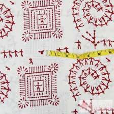 Vintage Floral Block Printed Cotton Sanganeri Running Fabric-Craft Jaipur
