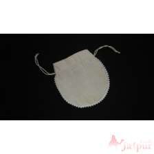 White Drawstring Jewelry Pouches Small Cotton Gift Bags