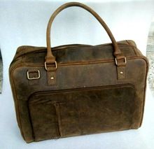 Grain Distressed Leather Travel Bag