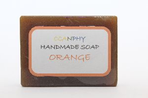 Rectangular Orange Bath Soap, Form : Bar