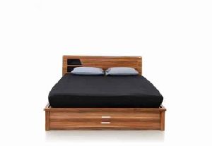Art Villa Solid Wood King Size Bed (Wooden)