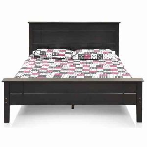 Austin Solid Wood Queen Size Bed (Cappuccino )