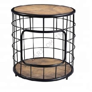 IRON STORAGE STOOL