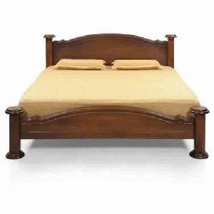 Madrid King Size Bed (Honey Finish, Honey Brown)