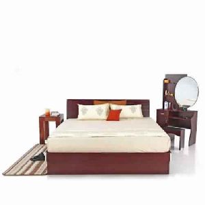 Silent Scream Queen Bed With Hydraulic Storage (Honey Brown)