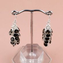Faceted Smoky Gemstone earring