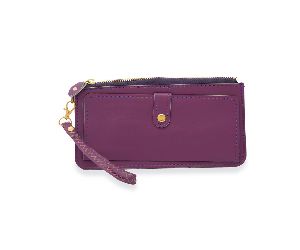 Women Casual Purple Slim Wallet