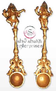 Brass Aachmani with Ganesha