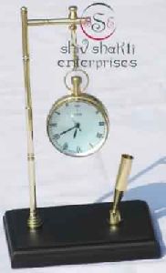 Brass Pen Holder Clock