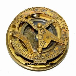 Brass Sundial Compass Pocket Sundial Compass