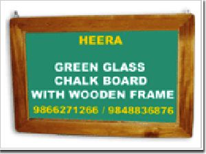wooden Frame green Glass Chalk board