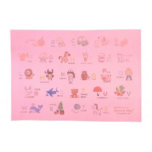 Quick Dry Sublimation A to Z Print  baby sheet - Pink