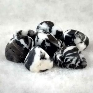 Gemstone Black Zebra Healing Tumbled Stone